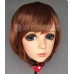 (XF)Crossdress Sweet Girl Resin Half Head Female Cartoon Character Kigurumi Mask With BJD Eyes Cosplay Anime Role Lolita Doll Mask